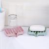 Paja de Trigo Ranura Antideslizante Drenaje Jabonera Jabonera Rejilla de Drenaje Fregadero Estante de Almacenamiento para Baño
