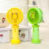 Ventilador Pequeno Portátil de Mão Refrescante Casual para Viagem, Brinde de Evento de Férias, Ventilador de Mesa com Carregamento USB e Base