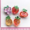 Accesorios de resina con pegamento AB de fresa y cereza con corte de lentejuelas transparentes de alta calidad, accesorios de joyería para bricolaje, accesorios para el cabello hechos a mano, material