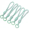 Chaveiro Colorido de Bolinhas de Poliéster Cordão para Celular Pingente para Bolsa de Garrafa de Água Corda Trançada à Mão Ornamentos de Miçangas Perler Acessórios