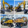 Excavadora de Cuatro Ruedas de 15 Toneladas, Movimiento Flexible, No Requiere Remolque, Fabricante de Excavadoras de Ruedas para Renovación Urbana