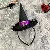 Halloween cocar bruxa chapéu mágico headband maquiagem decoração borda do laço headband engraçado abóbora hairpin cocar