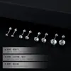 Pendientes de Hueso de Oreja de Zirconio Super Brillante de Cuatro Garras de Plata S999 Banyan Tree para Hombres y Mujeres Torniquete Simple para Agujeros de Oreja Pendientes Anticaída