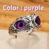 D057 Anillo de búho vintage caliente transfronterizo de comercio exterior europeo y americano Anillo Ojo del Diablo Anillo Joyería al por mayor