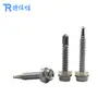 Tornillo autorroscante de hexágono exterior con arandela de acero inoxidable 41004 con almohadilla de PVC, cola de milano