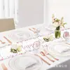 Camino de Mesa Transfronterizo de Nuevo Estilo con Acabado de Alta Gama, Mantel de Cumpleaños de Dibujos Animados, Mantel Individual para Mesa de Comedor, Decoración de Sala de Estar, Decoración de Fiesta, Camino de Mesa Personalizado