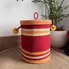 Cesta de Almacenamiento de Cuerda de Algodón Moneda de Cobre, Cesta para Ropa Sucia, Organizador Doméstico para Ropa y Juguetes, Cesta de Almacenamiento Tejida Plegable