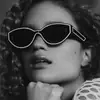 Gafas de Sol Ojo de Gato Transfronterizas Europeas y Americanas para Hombres y Mujeres, Modernas Retro Ins Gafas de Sol de Celebridad de Internet, Gafas de Sol Versátiles de Moda