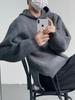 Suéter com Capuz Cor Sólida Nicho Retro Coreano Moda Outono Inverno Masculino e Feminino Solto Casual Estilo Preguiçoso Jaqueta Suéter