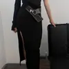 Vestido Estilo Oscuro con Cinturón de Remaches, Cinturón de Moda Punk Elástico Versátil para Mujer, No Necesita Agujeros
