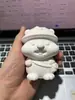 Muñeca de huevo versión Mini Q fiesta yeso hecho a mano DIY muñeca pintada blanco base pato brillante juguete para grafitis infantiles