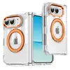 Aplicable Transfronterizo Apple 18Duo Transparente Plegable Magnético Giratorio Soporte Funda para Teléfono Acrílico Anti-Caídas Cubierta Protectora