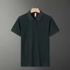 Camisa polo artística 2024 color sólido perezoso simple para hombre media manga estándar juvenil popular verano nueva moda