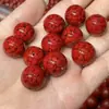 Pulsera de Arena de Cristal Mineral Crudo con Bajo Contenido de Cinabrio, Cuentas Sueltas Translúcidas, Accesorios Prensados, Hilo de Cuentas Premium al por Mayor