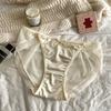 Estilo japonês puro estilo sexy renda cuecas femininas laço transparente malha verão fino respirável cintura baixa cuecas