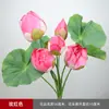 Loto Único Ramo Flor Artificial Doble Loto Loto Hoja de Loto Flor Decorativa Hogar Flor Falsa Flor de Seda Fábrica Venta al por Mayor