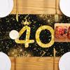 Nuevo Camino de Mesa de Lino Estampado Transfronterizo Fiesta de Cumpleaños Tema Negro Dorado Aislamiento de Mesa Festivo Mantel Antiincrustante al por Mayor