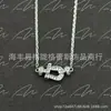 Collar Completo de Diamantes Hebilla de Herradura Fred para Mujer Plata 925 Lujo Ligero Moda Cadena para Clavícula Oro Rosa Collar de Plata de Ley 925