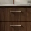 Liga de zinco cor níquel escovado gota d'água puxador de porta de guarda-roupa moderno fosco simples furo único puxador de gaveta armário armário de vinho