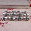 Anillo S925 plata nuevo Zodiaco anillo para hombre y mujer anillo abierto retráctil retro imitación plata tailandesa Universal