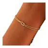 Pulseira de Corrente Cobra Nova Transfronteiriça Amazon Pulseira Nó de Coração Joias Simples da Moda Presente de Feriado para Mulheres