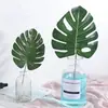 Decoración de planta verde artificial de hoja de monstera transfronteriza para fiestas, hojas de monstera artificiales, planta verde artificial de hoja de monstera de Amazon