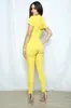 Macacão feminino AliExpress zíper frontal com capuz esportivo casual stretch justo para corrida fitness calça única