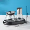 Conjunto de Potes para Condimentos e Pimenta de Aço Inoxidável 304 para Restaurantes Comerciais Garrafa Criativa para Molho de Soja Garrafa para Vinagre para Restaurantes