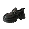 Aumento de Altura de 6.5cm Adelgazantes~Zapatos Pequeños de Cuero de Suela Gruesa Dulces Frescos para Mujer Estilo Año Nuevo 2026 Estilo Británico Zapatos de Vestir Mocasines de Plataforma