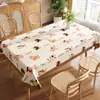 Toalha de Mesa Desenho Animado, Sem Lavagem, Impermeável, À Prova de Óleo, Resistente ao Calor, Estilo Dopamina Creme, Toalha de Mesa Retangular, Protetor de Mesa, Chá