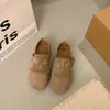 Mules Retro Estilo Francês com Solado Grosso e Bico Fechado para Mulheres, Novidade Primavera e Outono 2026 Couro Genuíno Slip-On Casuais Sapatos Birkenstock