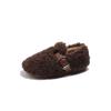 Zapatos Birkenstock de Piel de Cordero para Niñas Invierno 2025 Nuevos Zapatos de Algodón Cálido de Felpa para Niños Boca Baja de Princesa para el Hogar