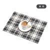 Ningxin Estilo Británico Cuadrado Mantel Individual Transfronterizo PVC Antideslizante Aislamiento Mantel de Mesa de Comedor Juego de Posavasos Venta al por Mayor