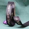 Cinta de Raso Personalizada de 2.5cm con Estampado en Caliente Love Embalaje para Boda Embalaje para Regalo Navidad Día de Año Nuevo