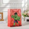Bolsa de Embalaje de Spider-man Bolsa Tote de Héroe Bolsa de Regalo para Fiesta Bolsa de Regalo Papel Kraft Bolsa de Papel Caricatura Compras