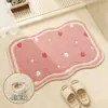 Tapete de Chão para Banheiro Porta de Vaso Sanitário Antiderrapante Almofada para Pés Caxemira Pia de Banheiro Absorção de Água Secagem Rápida Tapete para Casa Banheiro