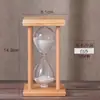 Adornos de escritorio creativos de reloj de arena retro con temporizador de reloj de arena de madera maciza de 5/10/15/30 minutos
