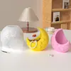 Molde Caixa de Armazenamento Lua com Padrão em Relevo DIY Feito à Mão Gesso Cimento Caixa de Joias Decoração de Casa Molde de Silicone