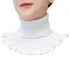 Cuello Postizo para Mujer de Cuello Alto Calentador de Cuello Cuello Falso Nuevo Otoño e Invierno Cortavientos Tejido Caliente Protector de Cuello Versátil Versión Coreana