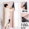 Cortinas de velcro autoadhesivas para ventana salediza, dormitorio, alquiler, instalación sin perforaciones, para casas de alquiler