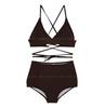 Nuevo Traje de Baño para Mujer 2023 Dividido Color Sólido Cintura Alta Push-up Pecho Pequeño Aspecto Delgado Sexy Traje de Baño bikini