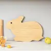 Tabla de Cortar Especial de Bambú Forma Creativa de Conejo Tabla de Cortar de Bambú Tabla de Queso de Cocina de Bambú Tabla de Cortar de Madera Maciza Se Puede Imprimir con Logo