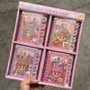 Sanrio Star People 100K Lámina de Oro Separador Clasificado Cuaderno de Espiral Cuaderno Índice de Dibujos Animados Lindos Cuaderno de Bolsillo