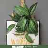 Decoración de pared de planta de simulación de interior, colgante de pared de planta verde, eneldo verde, caparazón de tortuga, maranta, colgante de pared de fondo para el hogar, hoja verde