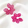 Nuevo producto transfronterizo europeo y americano: aretes florales, aretes colgantes metálicos exagerados y únicos versátiles, accesorios para mujer estilo playero al por mayor