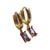 Aretes de Zircón de Moda Europeos y Americanos Cobre Chapado en Oro Real Conservación del Color Aretes Personalizados Aretes de Venta Caliente Transfronterizos Aretes