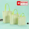 Bolsa de lona a rayas de Amazon en stock, bolsa de lona para ventas transfronterizas, bolsa de lona colorida para fines publicitarios y de regalo