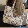 Bolsa de Lona para Estudiantes de Secundaria Clase 2025 Nueva Moda Bolso Tote para Viajeros Ins Todo Combinable Bolso de Hombro