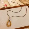 Collar Colgante Irregular Estilo Old Money Nuevo Estilo Chino para Mujer, Cadena Larga para Clavícula Estilo Étnico Simple