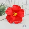 Flor de Hibisco Artificial Flor de Hibisco Estilo Hawaiano Accesorio para Foto Sombrero de Sol Hecho a Mano DIY Hibisco Rojo Peonía